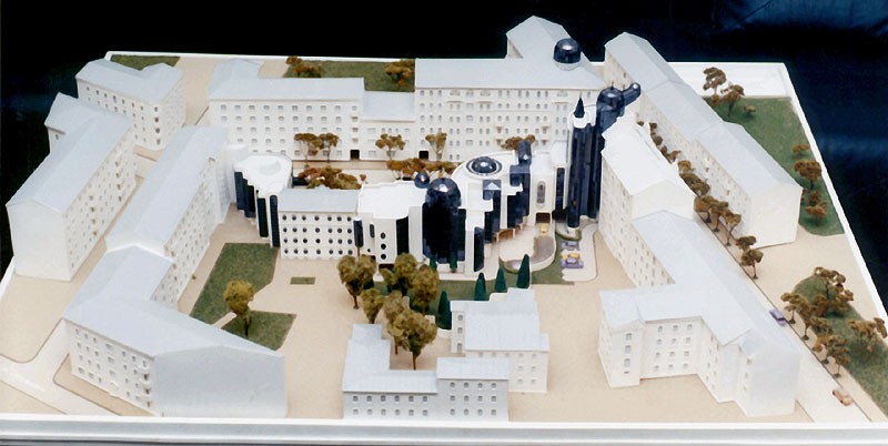 Model of the complex of buildings  in 1-7, O.Gonchara Street