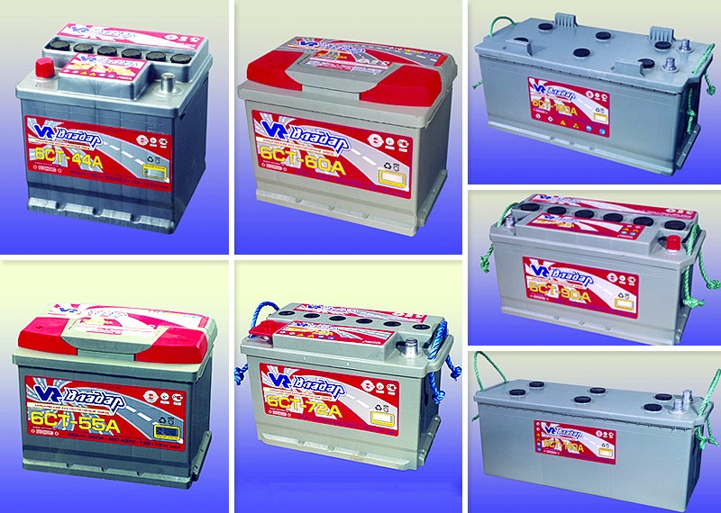 Accumulator batteries leaden and acid