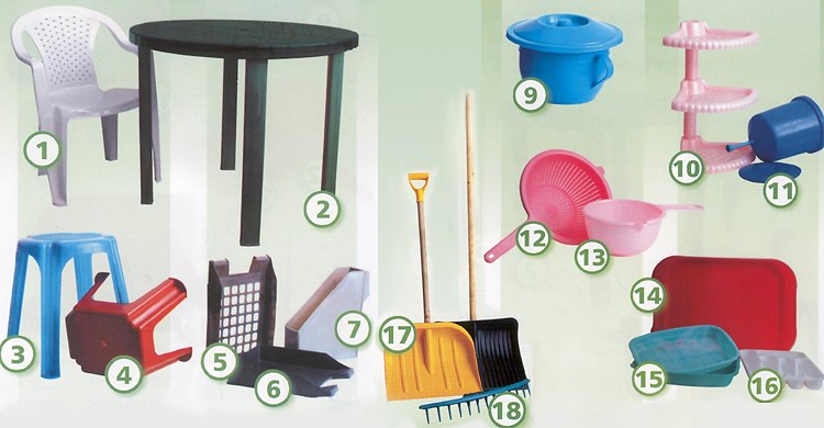 Molds for die casting for production of different products from plastic