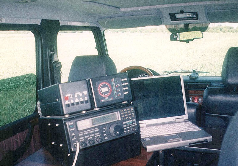 Mobile radiogoniometer "Berkut-K" on the base of "Mersedes" jeep